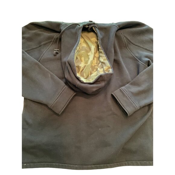 Vans Button Up Sweatshirt Hoodie with Camo lined hood Button Cuffs Pockets Large - Picture 7 of 7